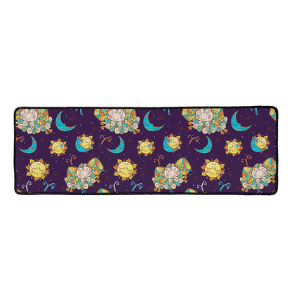 Cute Cartoon Aries Pattern Print Long Kitchen Mat