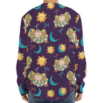 Cute Cartoon Aries Pattern Print Long Sleeve Baseball Jersey