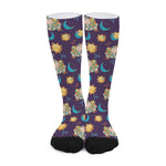 Cute Cartoon Aries Pattern Print Long Socks