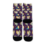 Cute Cartoon Aries Pattern Print Long Socks
