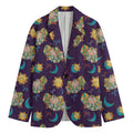 Cute Cartoon Aries Pattern Print Men's Blazer