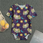 Cute Cartoon Aries Pattern Print Men's Bodysuit