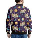 Cute Cartoon Aries Pattern Print Men's Bomber Jacket