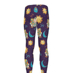 Cute Cartoon Aries Pattern Print Men's leggings