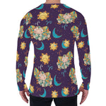 Cute Cartoon Aries Pattern Print Men's Long Sleeve T-Shirt