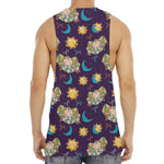 Cute Cartoon Aries Pattern Print Men's Muscle Tank Top
