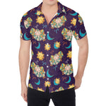 Cute Cartoon Aries Pattern Print Men's Shirt