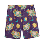 Cute Cartoon Aries Pattern Print Men's Sports Shorts