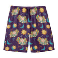 Cute Cartoon Aries Pattern Print Men's Swim Trunks