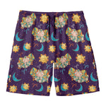 Cute Cartoon Aries Pattern Print Men's Swim Trunks