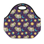 Cute Cartoon Aries Pattern Print Neoprene Lunch Bag