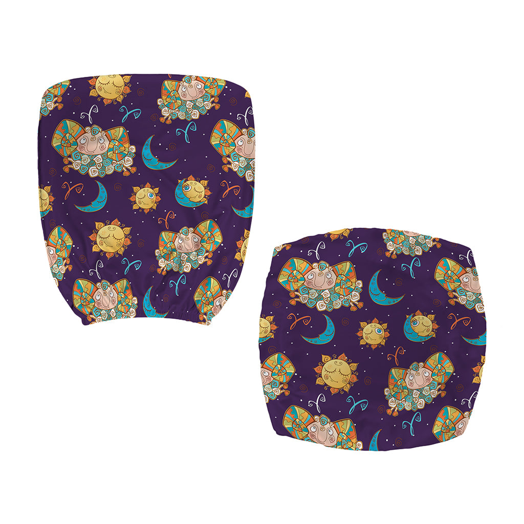 Cute Cartoon Aries Pattern Print Office Chair Cover