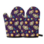 Cute Cartoon Aries Pattern Print Oven Mitts