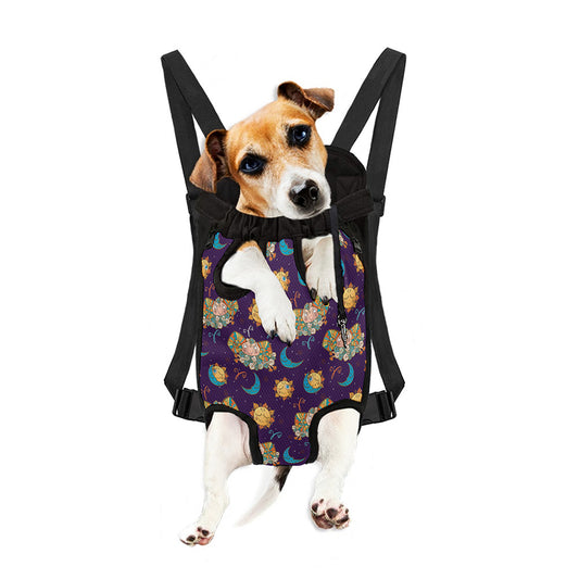 Cute Cartoon Aries Pattern Print Pet Carrier Backpack