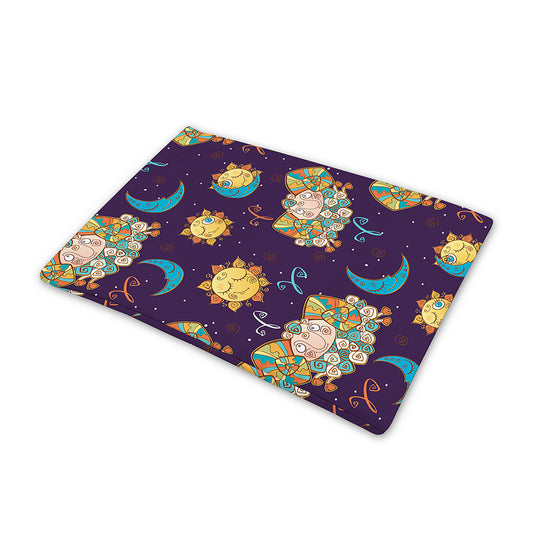 Cute Cartoon Aries Pattern Print Pet Cooling Mat Cover