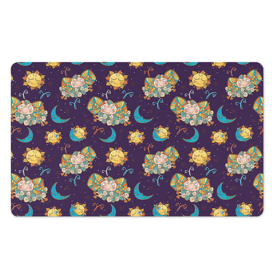 Cute Cartoon Aries Pattern Print Polyester Doormat