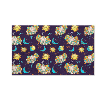 Cute Cartoon Aries Pattern Print Polyester Flag
