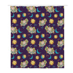Cute Cartoon Aries Pattern Print Polyester Shower Curtain