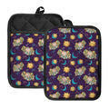 Cute Cartoon Aries Pattern Print Pot Holders With Pocket