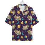 Cute Cartoon Aries Pattern Print Rayon Hawaiian Shirt