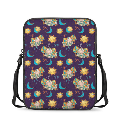 Cute Cartoon Aries Pattern Print Rectangular Crossbody Bag