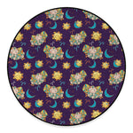 Cute Cartoon Aries Pattern Print Round Floor Mat