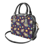 Cute Cartoon Aries Pattern Print Shoulder Handbag