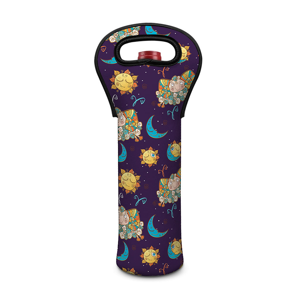 Cute Cartoon Aries Pattern Print Single Neoprene Wine Tote