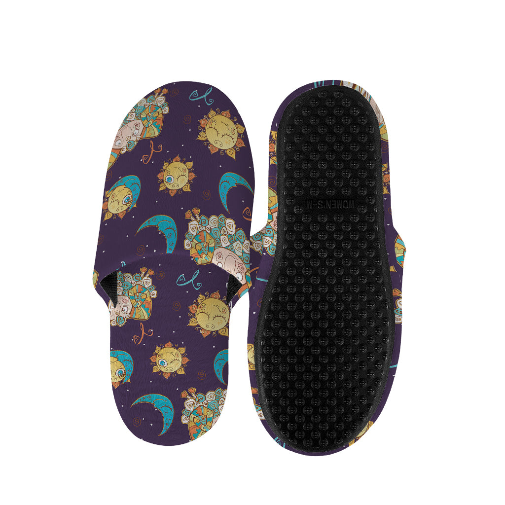 Cute Cartoon Aries Pattern Print Slippers