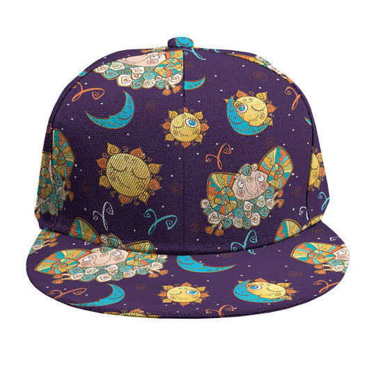 Cute Cartoon Aries Pattern Print Snapback Cap