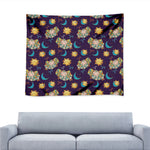 Cute Cartoon Aries Pattern Print Tapestry