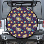 Cute Cartoon Aries Pattern Print Tire Cover