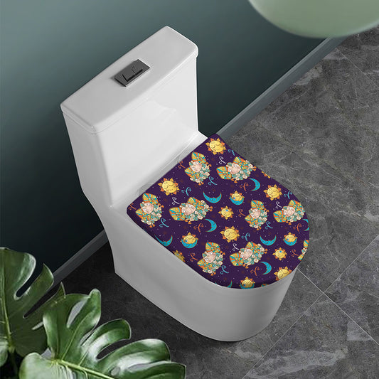 Cute Cartoon Aries Pattern Print Toilet Lid Cover