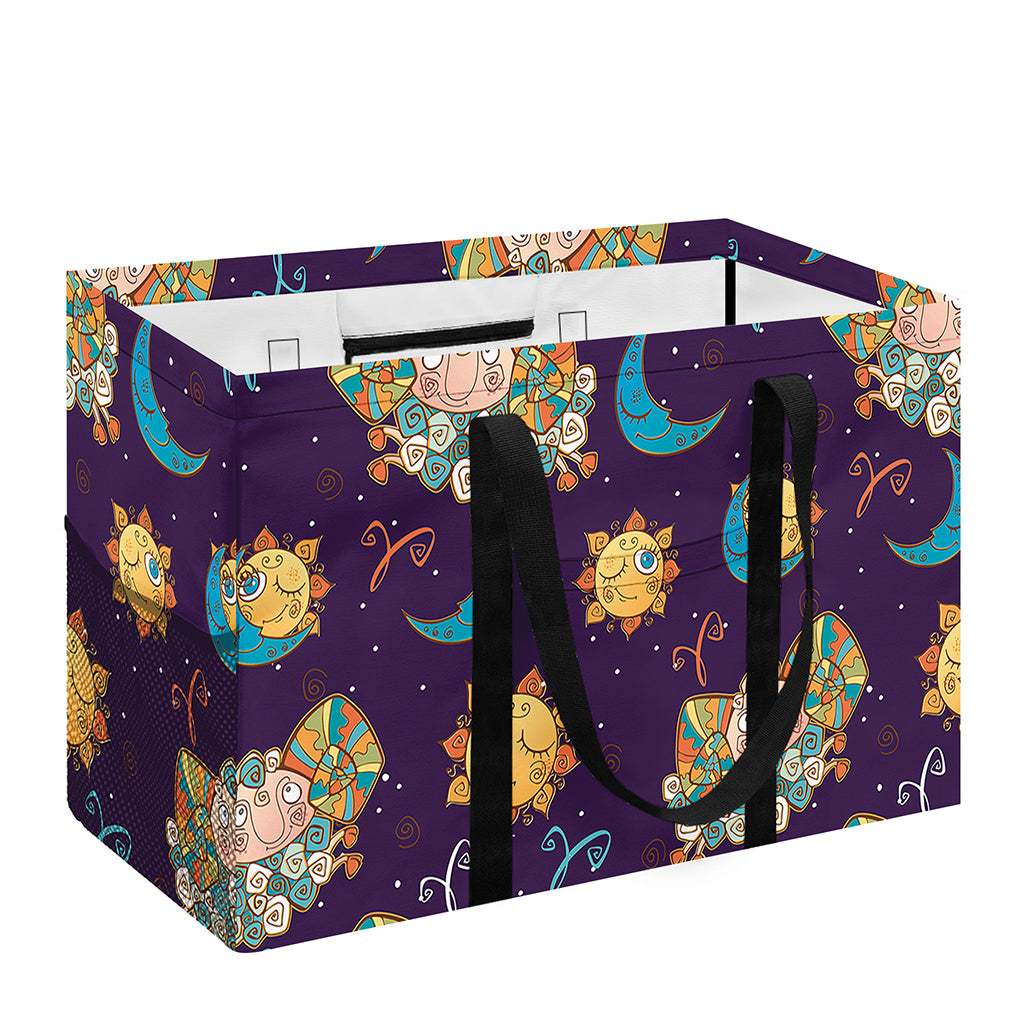 Cute Cartoon Aries Pattern Print Utility Tote Bag