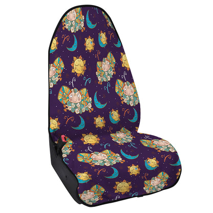 Cute Cartoon Aries Pattern Print Waterproof Car Seat Cover