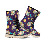 Cute Cartoon Aries Pattern Print Winter Boots