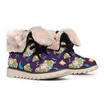 Cute Cartoon Aries Pattern Print Winter Boots