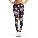 Cute Cartoon Aries Pattern Print Women's Leggings