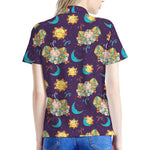 Cute Cartoon Aries Pattern Print Women's Polo Shirt