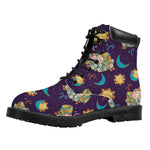Cute Cartoon Aries Pattern Print Work Boots