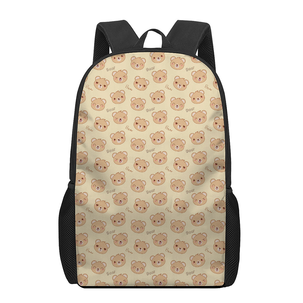 Cute Cartoon Baby Bear Pattern Print 17 Inch Backpack