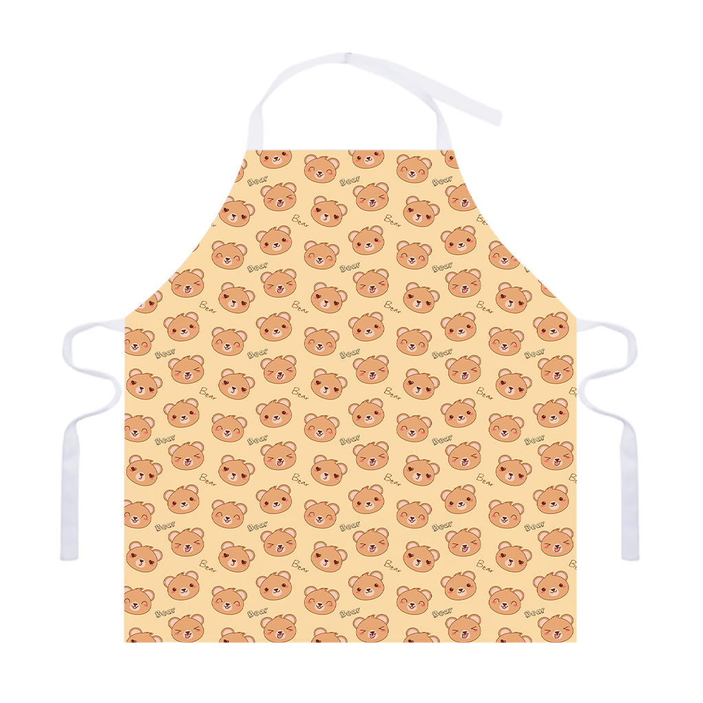 Cute Cartoon Baby Bear Pattern Print Adjustable Apron