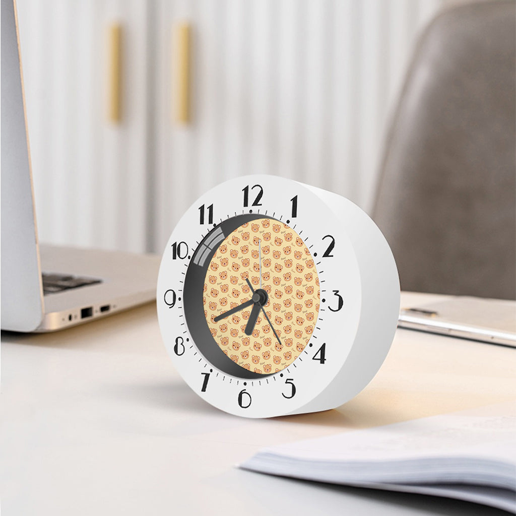 Cute Cartoon Baby Bear Pattern Print Alarm Clock