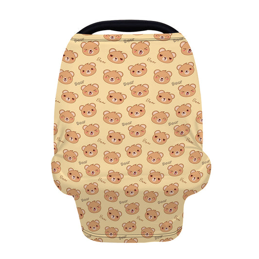 Cute Cartoon Baby Bear Pattern Print Baby Seat Cover
