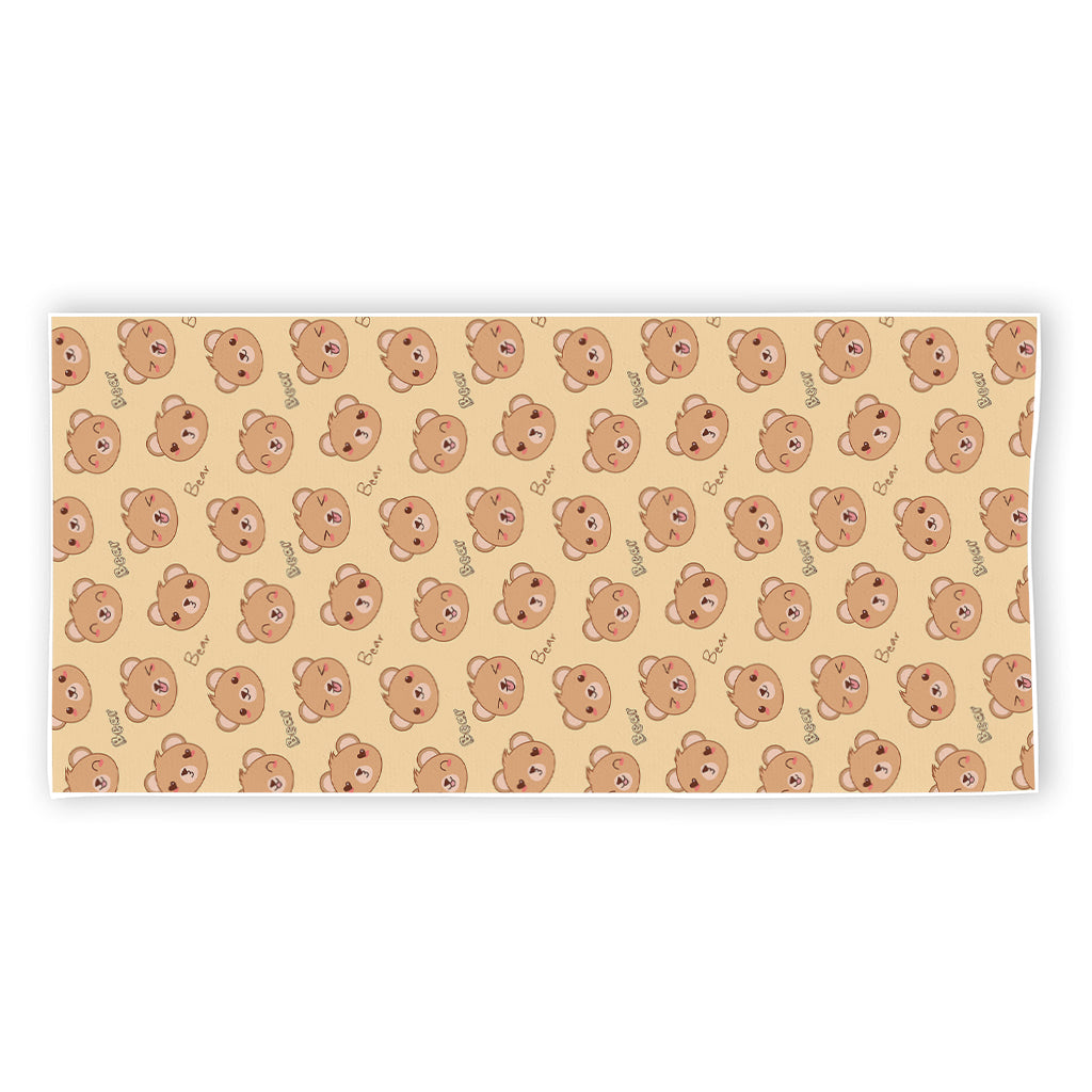 Cute Cartoon Baby Bear Pattern Print Beach Towel