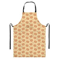 Cute Cartoon Baby Bear Pattern Print Bib Apron With Pocket