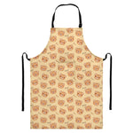 Cute Cartoon Baby Bear Pattern Print Bib Apron With Pocket