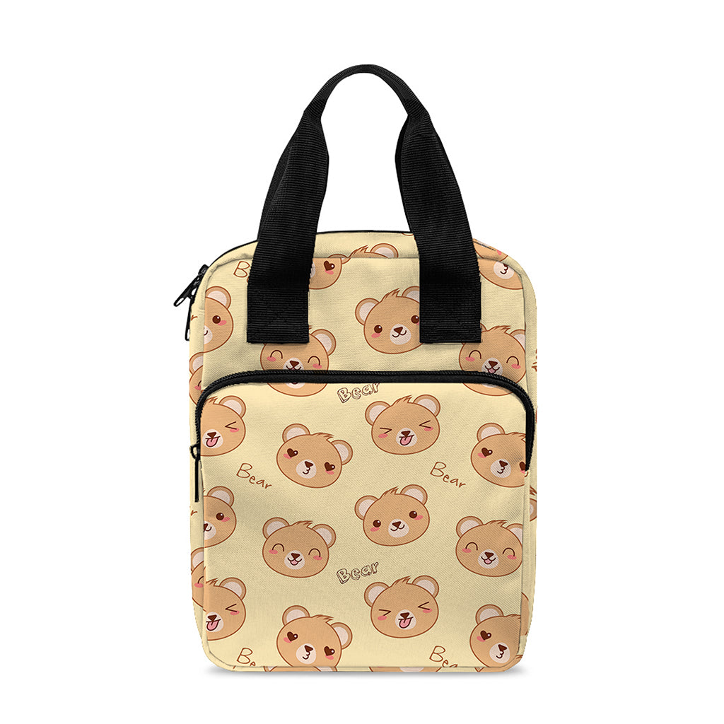Cute Cartoon Baby Bear Pattern Print Bible Tote Bag