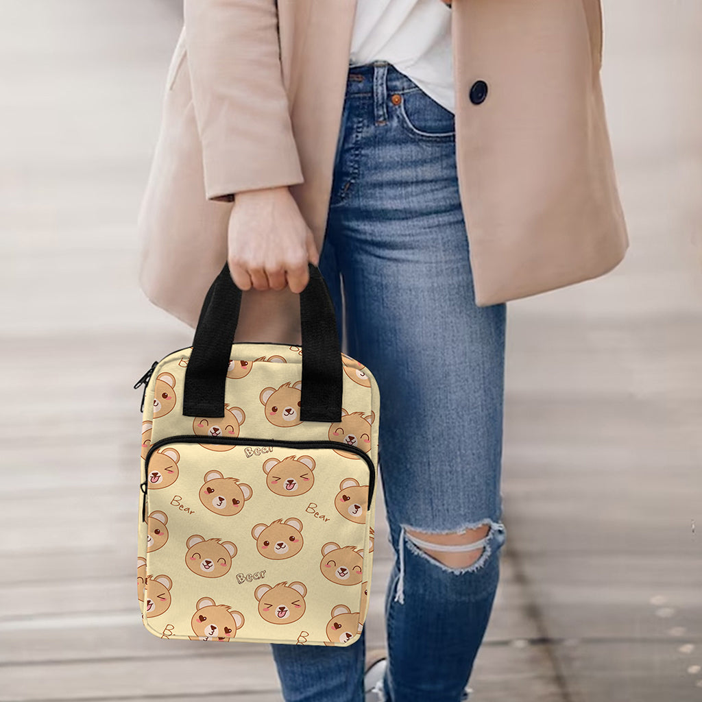 Cute Cartoon Baby Bear Pattern Print Bible Tote Bag