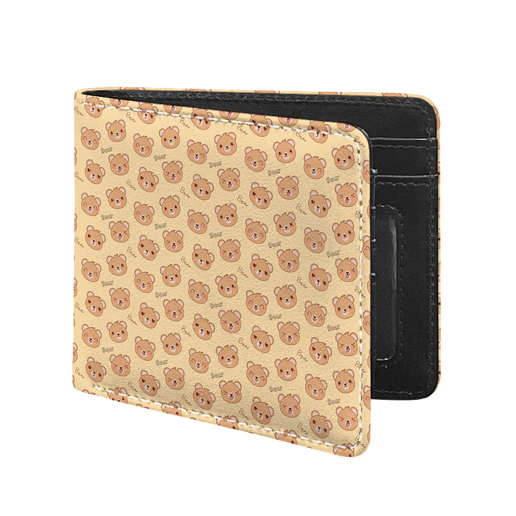 Cute Cartoon Baby Bear Pattern Print Bifold Wallet